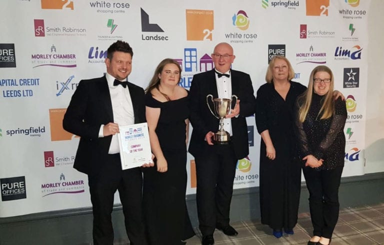 Expert Collections, Leeds, winning the Business Of The Year Award 2019